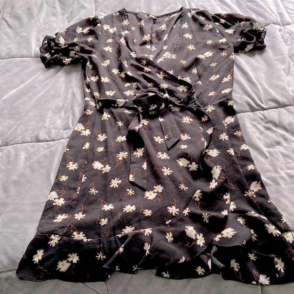 Black floral dress